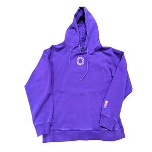 Overtime Purple Hoodie with Graphic Design - vintage style men’s small